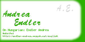 andrea endler business card